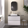 Linnea 700mm White Wall Hung Vanity Unit with White Square Basin