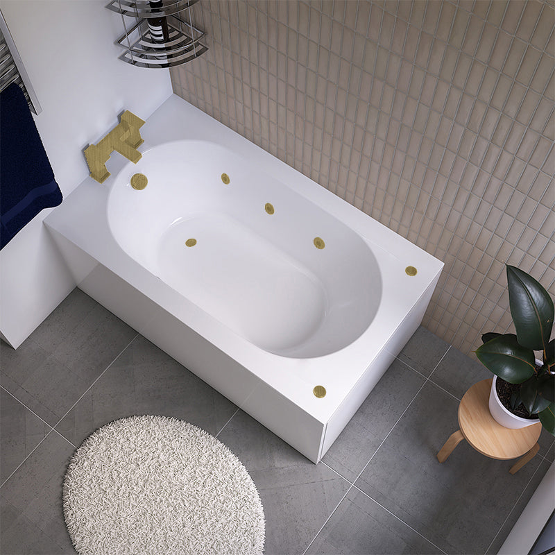 1200 x 700mm Petite 6 Jet Whirlpool Single Ended Bath