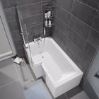 1500mm L-Shape Front Panel Acrylic Universal White