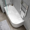 J Shaped Curved Rectangular Bath Tee