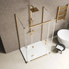 Linnea Cashmere Suite with 1200mm Havana Gold Shower Enclosure — Vanity, Toilet Unit & Shower