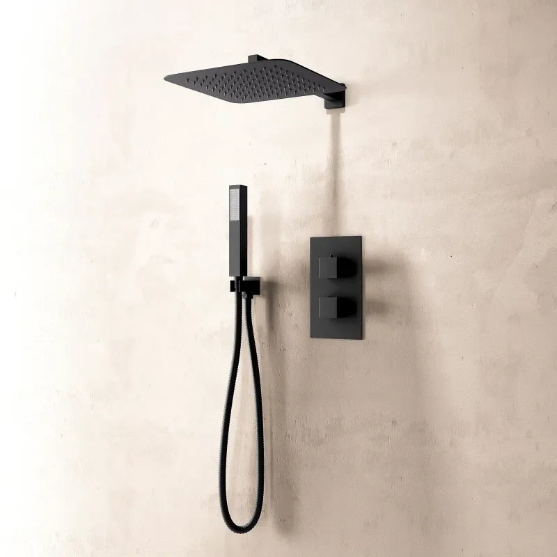 Square Handset & Concealed Inlet & Hose Ribble