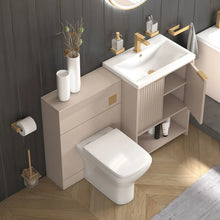 Linnea Cashmere Suite with Vanity Unit, Back-to-wall Toilet Unit, and Bath - Gold