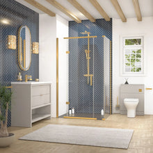 Linnea Cashmere Suite with 1200mm Havana Gold Shower Enclosure — Vanity, Toilet Unit & Shower