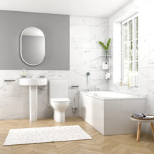 Karizma Small Bath Suite with Basin, Pedestal, Toilet, Bath, Taps & Waste