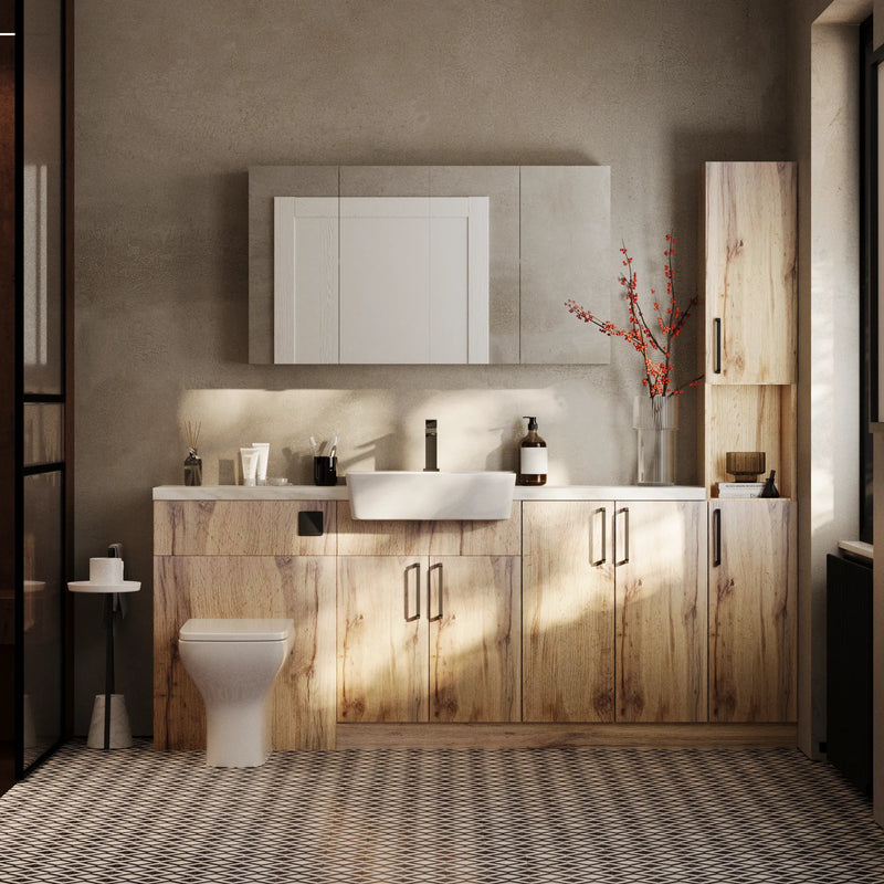 Oliver 2100 Oak Fitted Furniture Combination with Tall Boy