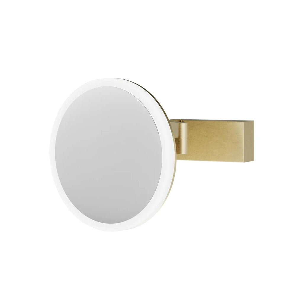Cirque Magnifying Mirror Brushed Brass 20cm