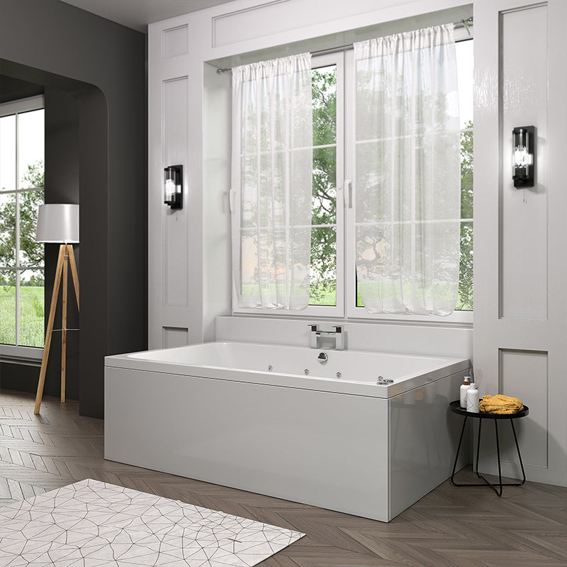 1800 x 1100mm 16 Jets Double Ended Whirlpool Bath with Optional 12 Jet Air Spa