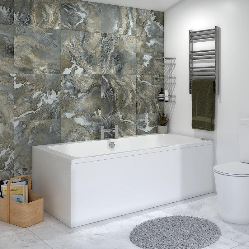 1700 x 800mm 6 or 14 Jets Double Ended Whirlpool Bath Vernwy