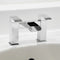 Glenoe waterfall bath filler tap in chrome, calming cascading water flow with modern lever design