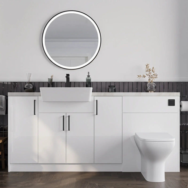 Oliver 1600 Gloss White Fitted Furniture Combination