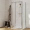 Radiant three-sided shower enclosure