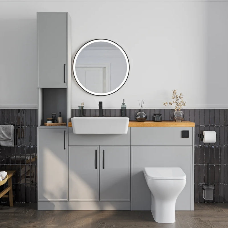 Oliver Grey Slim Shaker Fitted Furniture Combination with Tall Boy Storage