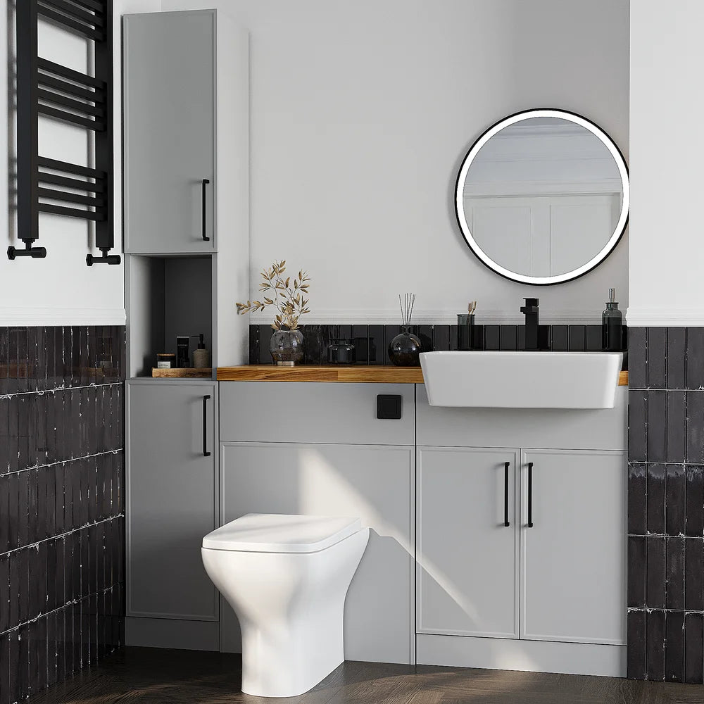Oliver 1400 Dust Grey Slim Shaker Fitted Furniture Combination with Tall Boy