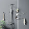 Stark cube deluxe exposed valve and riser kit in chrome, complete square-profile shower with rainfall head