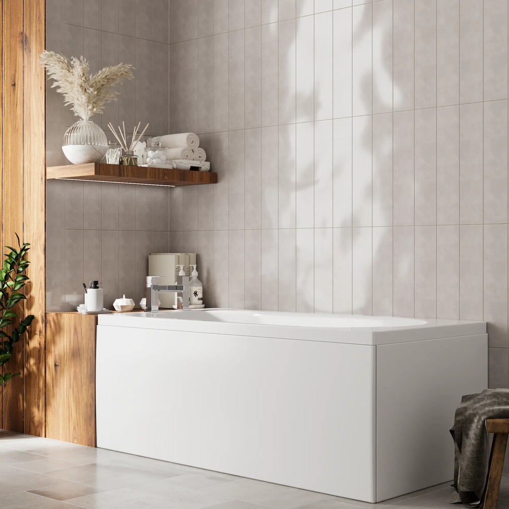 1400 x 700mm Single Ended Bath Mercury