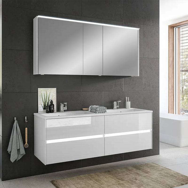 Pelipal Series 6010 Mirror Cabinet with Canopy and Side LED
