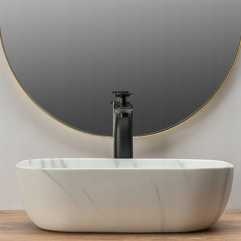 Bodine Matt White Marble Countertop Basin