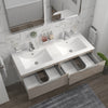 Jivana Gold 1200mm Twin Sink Wall Hung Basin Unit with Drawers