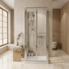 760mm x 760mm 3 Sided Bifold Square Reduced Height Shower Enclosure Radiant