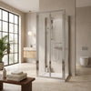 760mm x 760mm 3 Sided Bifold Square Reduced Height Shower Enclosure Radiant