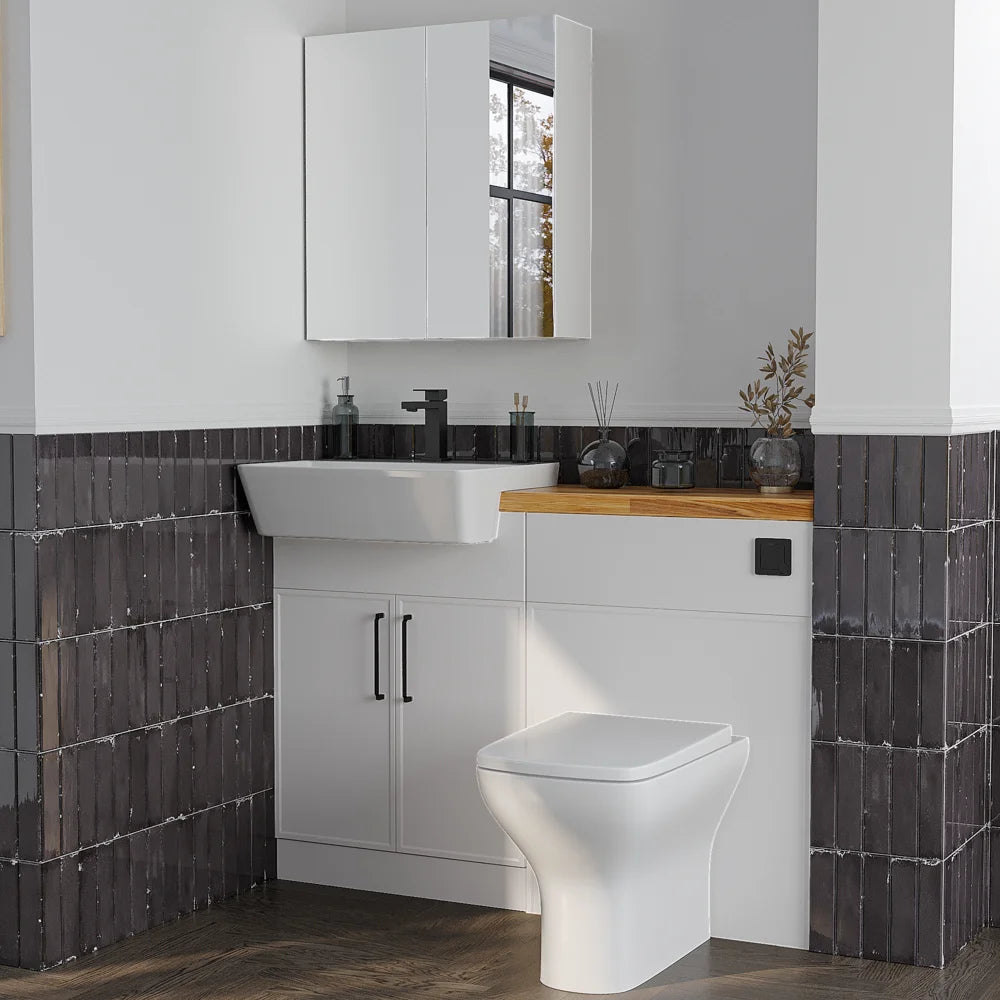 Oliver 1200 Matt White Shaker Fitted Furniture Combination