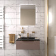 Jivana 600mm Gold Wall Hung Vanity Unit with Matt Black Basin