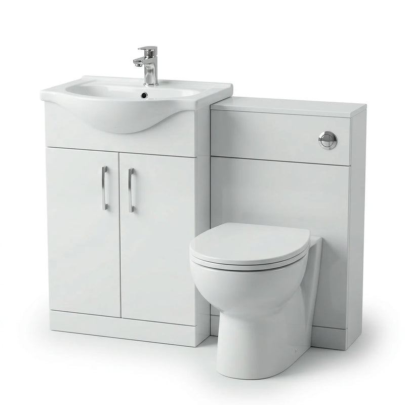 Kiana 1050mm Combination Vanity Unit & BTW Toilet Complete Suite