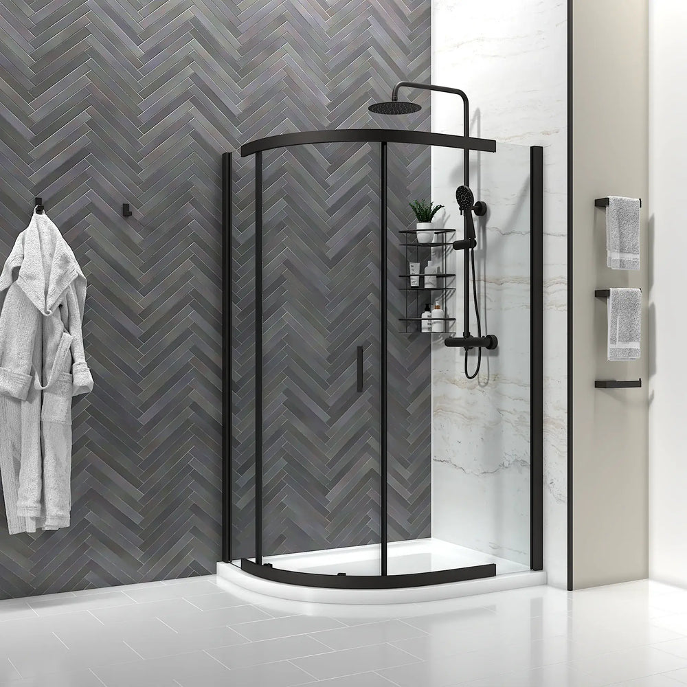 900mm x 900mm Semi Frameless Quadrant Odessa