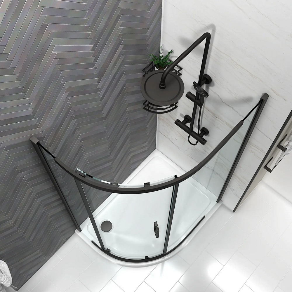 900mm x 900mm Semi Frameless Quadrant Odessa