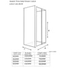 900mm x 700mm 3 Sided Bifold Rectangle Shower Enclosure Radiant