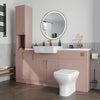 Oliver 1700 Matt Pink Shaker Fitted Furniture Combination with Tall Boy