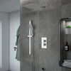 Concealed Shower Twin Valve, Fixed Shower Head & Handset Square