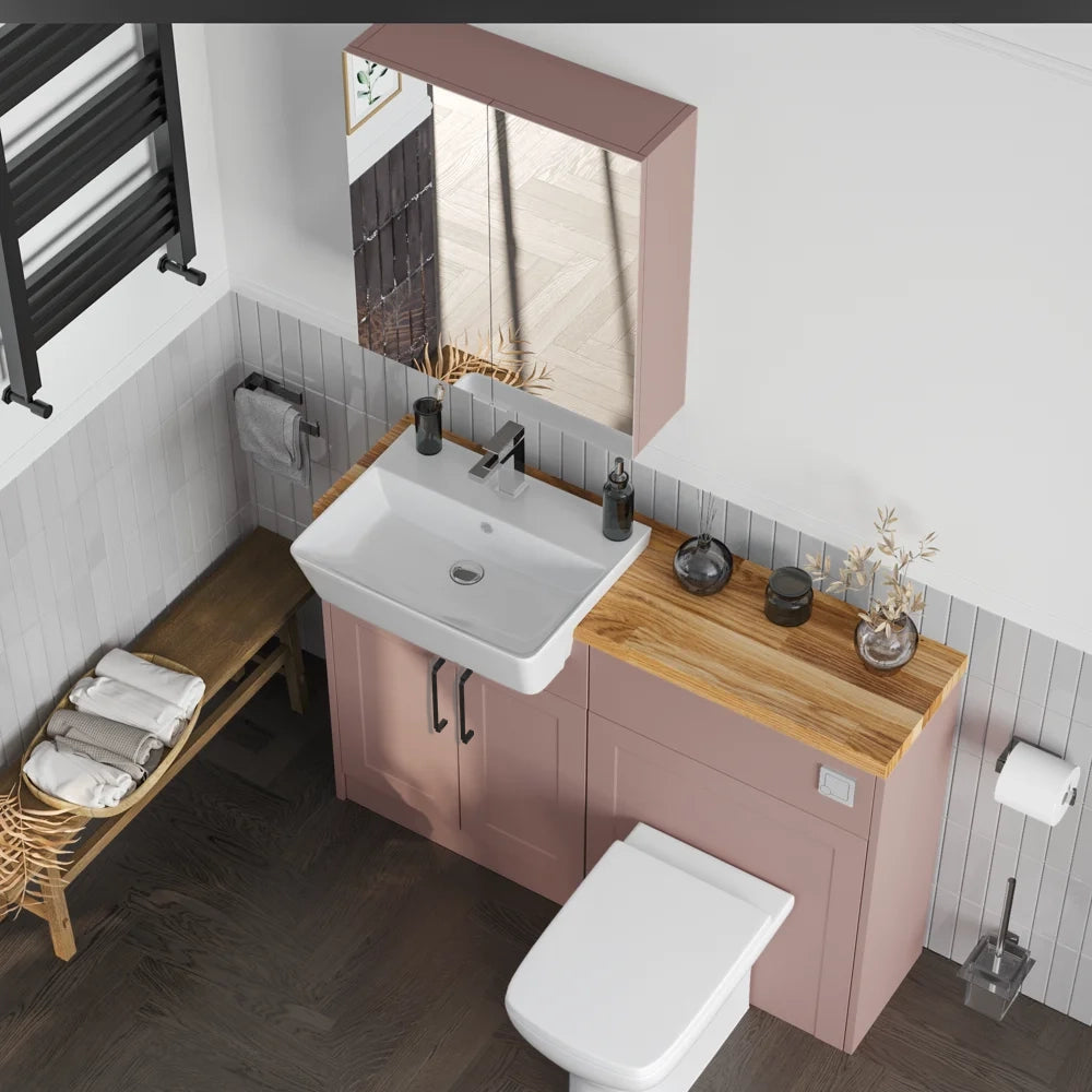 Oliver 1200 Matt Pink Shaker Fitted Furniture Combination