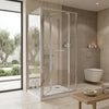 900mm x 700mm 3 Sided Bifold Rectangle Shower Enclosure Radiant