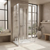 900mm x 700mm 3 Sided Bifold Rectangle Shower Enclosure Radiant