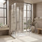 900mm x 760mm 3 Sided Bifold Rectangle Shower Enclosure Radiant