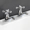 Duchess basin taps pair in chrome, heritage twin-tap design with traditional character and classic styling