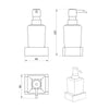 Frosted Glass Soap Dispenser Slade