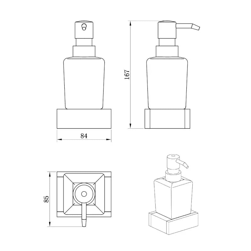 Frosted Glass Soap Dispenser Slade