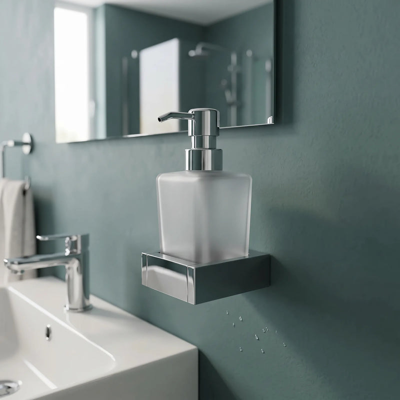 Frosted Glass Soap Dispenser Slade