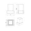 Tumbler Holder with Frosted Glass Cup