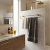 Towel Ring Large Round Brushed Brass Arrow