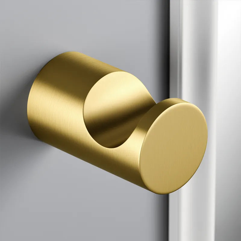 Towel Ring Small Round Brushed Brass Arrow