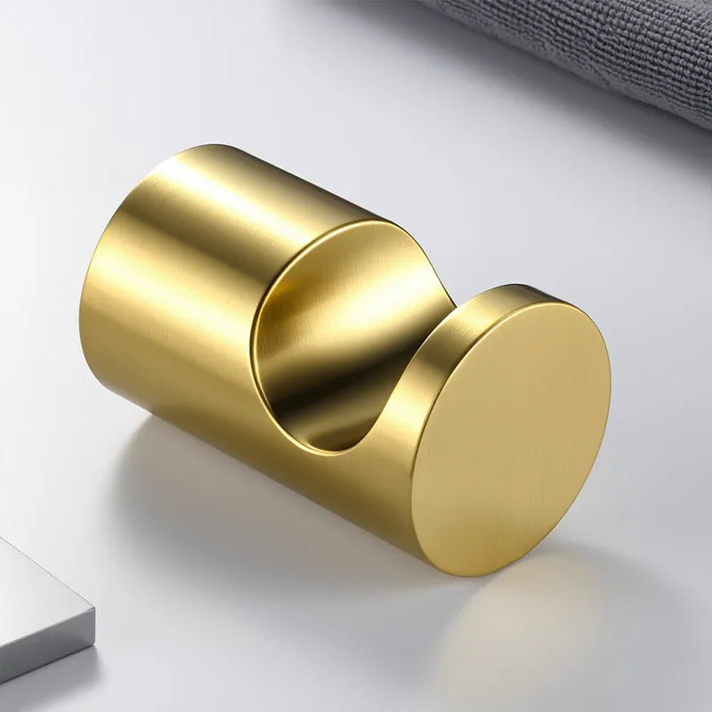 Towel Ring Small Round Brushed Brass Arrow