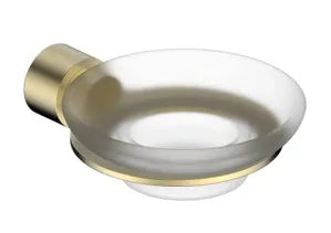 Soap Dish Round Brushed Brass Arrow