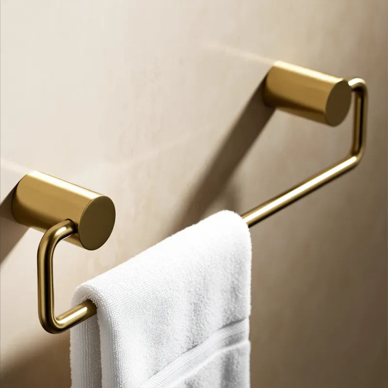 Towel Ring Small Round Brushed Brass Arrow