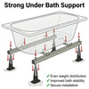 Universal Bath Leg Kit Adjustable Feet Set Chrome Shower Bath Support Fixings