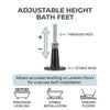 Universal Bath Leg Kit Adjustable Feet Set Chrome Shower Bath Support Fixings