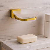 Soap Dish Square Brushed Brass Lima